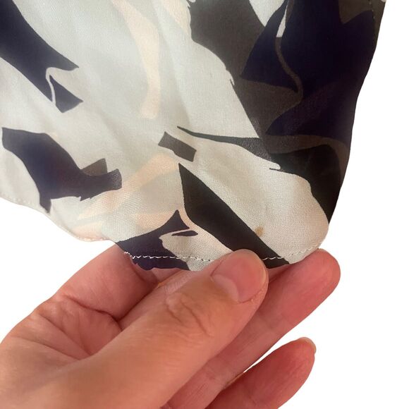 Parker Small Shift Dress 100% Silk Floral Printed Cold Open Shoulder Tier - Picture 5 of 15